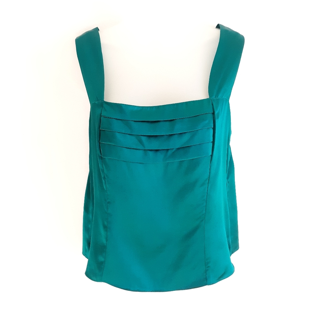 Vintage Turquoise silk crop top